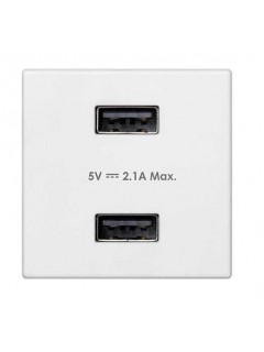 Устройство зарядное 2хUSB К45 5 В 2.1А бел. Simon Connect K126E-9