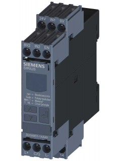 Реле контроля цифровое устройство контроля скорости вращения для IO-Link 01-2200 об/мин время задержки пуска время задержки срабатывания гистерезис от 0.1 до 99 об/мин 1 перекл. контакт винтовой зажим Siemens 3UG48511AA40