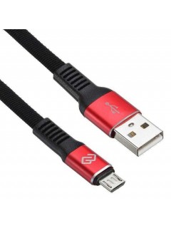 Кабель USB A(m) micro USB B (m) 1.2м черн./красн. Digma 1080388