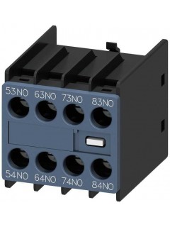 Модуль блок-контактов 4НО: 1НО 1НО 1НО 1НО для вспом. контакора S00 винт.клеммы DIN EN 50011 Siemens 3RH29111GA40