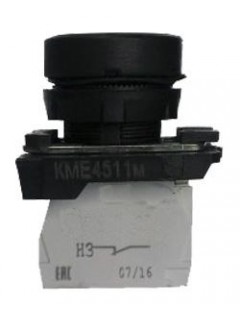 Выключатель кнопочный КМЕ 4511м УХЛ2 1но+1нз цилиндр IP54 черн. ЭлектротехникET012407