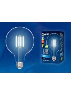 Лампа светодиодная LED-G125-10W/NW/E27/CL PLS02WH Sky прозр. картон Uniel UL-00004859