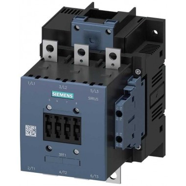 Контактор кат. 440-480В AC/DC 2НО+2НЗ 55кВт AC-3 400В типоразмер S6 шин. присоед. привод: обычн. Siemens 3RT10546AR36