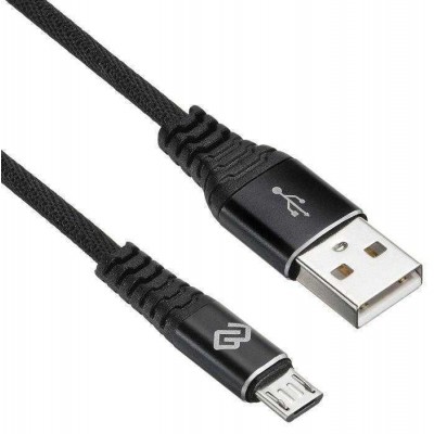 Кабель USB A(m) micro USB B (m) 2м черн. Digma 1084577