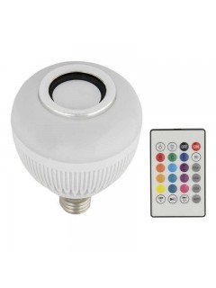 Светильник светодиодный ULI-Q340 8W/RGB/E27 WHITE Диско с динамиком и Bluetooth 220В бел. Volpe UL-00007709