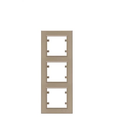 Рамка 3-м Karea вертик. латунь Makel 56057708