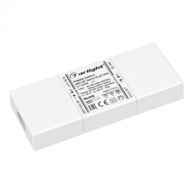 Блок питания ARV-SP-24012-FLAT-PFC 24В 0.5А 12Вт IP20 пластик 5 лет Arlight 033258