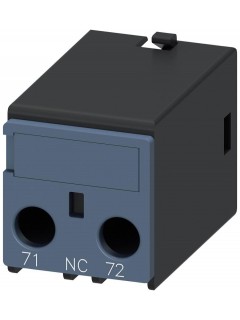 Модуль блок-контактов 1НЗ: 1НЗ подключение снизу д. вспом. контакторов и контакторов для коммутации электродвигателей типоразмер S00-S2 винтовые клеммы Siemens 3RH29111BA01