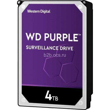 Диск жесткий WD40PURZ HDD WD SATA3 4Tb Purple Video IntelliPower 64Mb 2 year ocs WD 1000435922