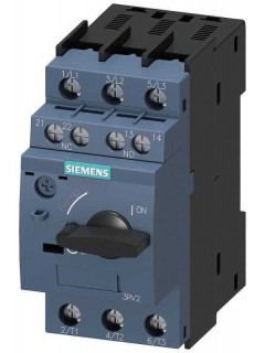 Выключатель автоматический для защиты электродвигателя типоразмер S0 класс расцепления 10 рег. расцепитель перегрузки 27...32А уставка расцепителя макс. тока 400А винт. клеммы с фронтальным блок-контактом 1НО+1НЗ Siemens 3RV20214EA150BA0