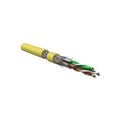 Кабель для сетей Industrial Ethernet ISFTP4-C6A-P26/7-PU-YL кат. 6А 4х2х26 AWG многопроволочные жилы (patch) S/FTP PU желт. (уп.500 м) Hyperline 444014