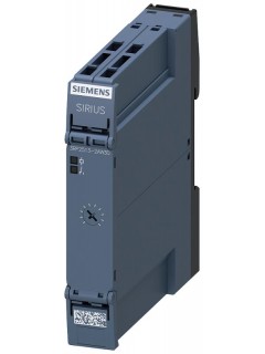 Реле времени электронное 1п контакт с задержкой срабатывания 1 диапазон уставок времени 5…100с 12…240В AC/DC (AC при 50/60Гц) индикация светодиодами пруж. клеммы вставной Siemens 3RP25132AW30
