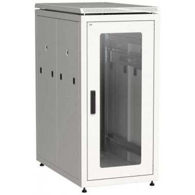 Шкаф сетевой LINEA N 24U 800х1000мм стекл. передняя дверь задняя металлическая сер. ITK LN35-24U81-GM