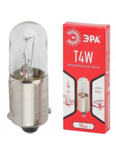 Лампа автомобильная Т4W 12В BA9s (лампа габаритных и стояночных огней; подсветка номерного знака) ЭРА Б0036793