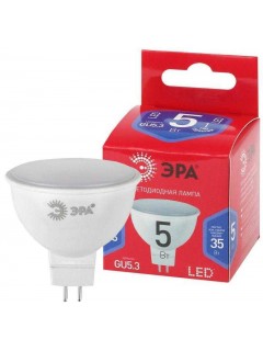 Лампа светодиодная RED LINE LED MR16-5W-865-GU5.3 R 5Вт MR16 софит 6500К холод. бел. GU5.3 Эра Б0045349