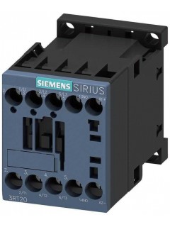 Контактор 3п кат. 24В DC 1НО 5.5кВт AC-3 400В типоразмер S00 с возможностью коммуникации винтов. зажимы Siemens 3RT20171BB410CC0