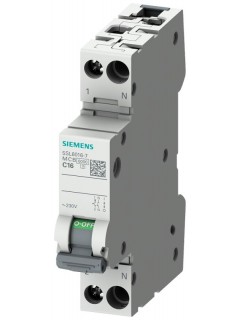 Выключатель автоматический модульный 2п (1P+N) 6кА 230В C13 1MW Siemens 5SL60137