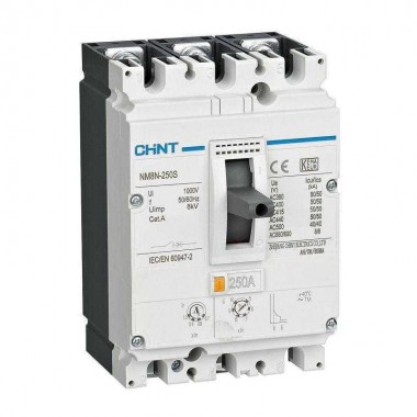 Выключатель автоматический 3п 200А 70кА NM8N-250Q TM с рег. термомагнит. расцеп. (R) CHINT 271282