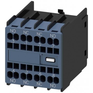 Блок-контакт 11U 2НО+2НЗ: 1НО/1НЗ/1НЗ/1НО для контакторов коммутации электродвигателей типоразмер S00 и S0 пружинные клеммы Siemens 3RH29112FB22