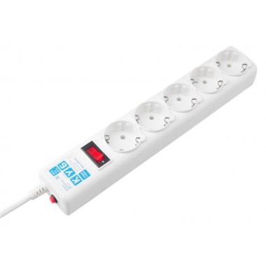 Удлинитель с сетевым фильтром 5х3м SPG-B-10-WHITE бел. (коробка) POWERCUBE 607261