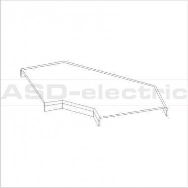 Крышка на угол горизонт. КНЛ-Уц 60-90 1мм оцинк. ASD-electric EI-02.22.31.008