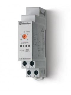 Таймер модульный электронный лестничный 1-функциональный 1NO 16А 3- или 4-проводная схема 230В AC 17.5мм IP20 FINDER 148182300000