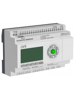 Контроллер программируемый логический (микро ПЛК) PLR-M. CPU DI16/DO08(R)/AO02 24В DC ONI PLR-M-CPU-26R02ADC