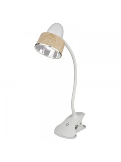 Светильник настольный TLD-557 Brown/LED/350Lm/5500K/Dimmer 5Вт «прищепка» сенсор. выкл. Uniel UL-00004138