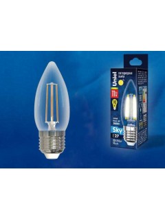 Лампа светодиодная LED-C35-11W/3000K/E27/CL PLS02WH Sky прозр. картон Uniel UL-00005166