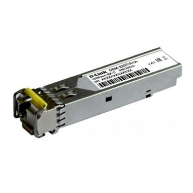 Трансивер SFP 220T/20KM/A1A WDM с 1 портом 100Base-BX-D (Tx:1550 нм Rx:1310 нм для одномод. оптич. кабеля (до 20км) D-Link 1787324