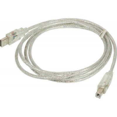 Кабель USB A(m) USB B(m) 1.8м прозр. (блист.) NINGBO 841896