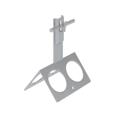 Держатель зажимной коньковый BKDZ-H80-D5-8 INOX304 для прутка d5-8мм H=80мм нерж. с широк. осн. сталь КМ MA0110
