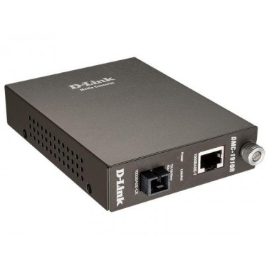 Медиаконвертер DMC-1910R/A9A WDM (1 порт 1000Base-T + 1 порт 1000Base-LX; разъем SC (Tx: 1310 нм; Rx: 1550 нм для одномод. оптич. кабеля (до 15км) D-Link 189622