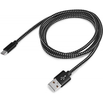 Кабель Braided BHP RET MICUSB-BR USB A(m) micro USB B (m) 1м черн. BURO 485604