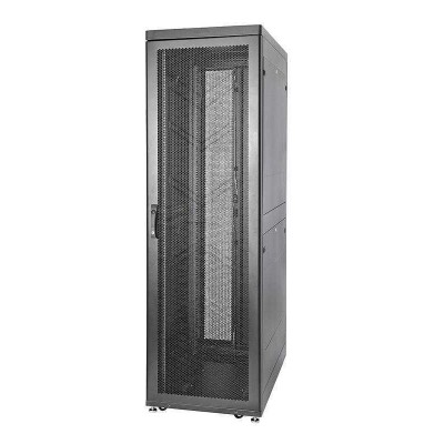 Шкаф Rackcenter D9000 42U 600х1000 передняя дверь перф. 1-ств. задняя дверь перф. 2-ств. черн. Eurolan 60F-42-6A-94BL