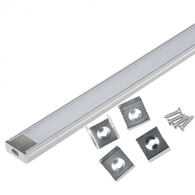 Профиль накладной UFE-K02 SILVER/FROZEN 200 POLYBAG матов. алюм. рассеив. 200см в компл. 2 заглушки и 4 крепежа Uniel UL-00005027