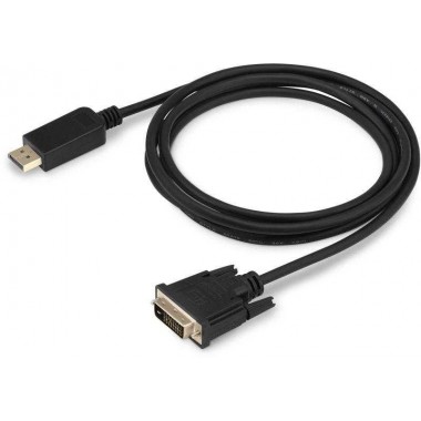 Кабель аудио-видео 1.1v DisplayPort (m)/DVI-D (Dual Link) (m) 2м. позолоч. контакты черн. (BHP DPP_DVI-2) BURO 1147208