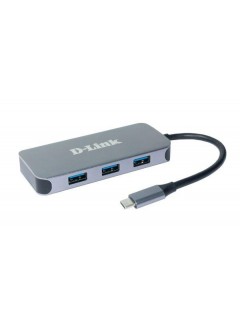 Док-станция DUB-2335/A1A (разъем USB Type-C 3 порта USB 3.0 1 порт USB Type-C/PD 3.0 1 порт HDMI + 1 порт Gigabit Ethernet D-link 1861478