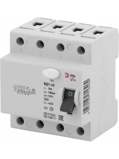 Выключатель дифференциального тока (УЗО) 3P+N 50А 100мА ВД1-63 Pro NO-902-71 ЭРА Б0031910