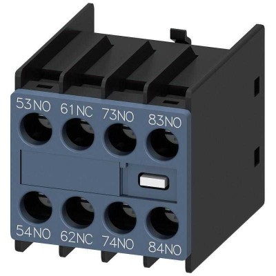 Модуль блок-контактов 3НО+1НЗ: 1НО 1НЗ 1НО 1НО для вспомогательного контактора типоразмер S00 винтовые клеммы din en 50011 Siemens 3RH29111GA31