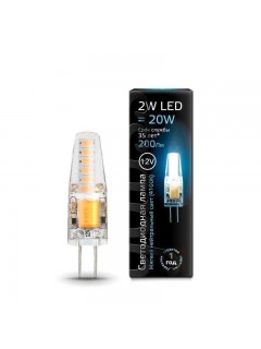 Лампа светодиодная Black 2Вт капсульная 4100К нейтр. бел. G4 200лм DC 12В GAUSS 207707202