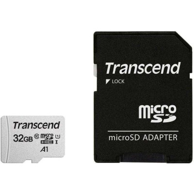 Флеш-карта microSDHC 32Гбайт Class10 TS32GUSD300S-A + adapter Transcend 1101941