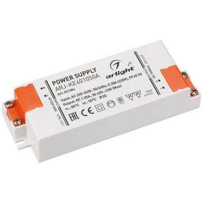 Блок питания ARJ-KE401050A 42Вт 1050мА PFC IP20 пластик 5 лет Arlight 021384