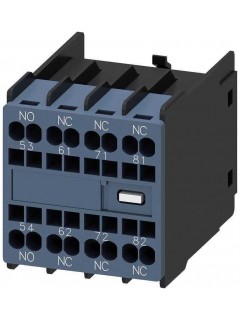 Модуль блок-контактов 1НО+3НЗ: 1НЗ 1НО 1НО 1НО для вспомогательного контактора типоразмер S00 пружинные клеммы din en 50011 Siemens 3RH29112GA13