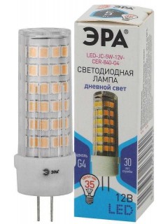 Лампа светодиодная LED JC-5W-12V-CER-840-G4 JC 5Вт капсульная 4000К нейтр. бел. G4 12В Эра Б0049088