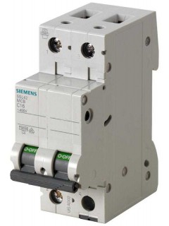 Выключатель автоматический модульный 2п 10кА C2 Siemens 5SL42027