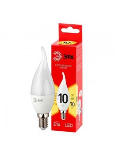 Лампа светодиодная LED BXS-10W-827-E14 R BXS 10Вт свеча на ветру E14 тепл. бел. ЭРА Б0051854