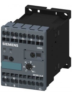 Реле времени электронное мультифункциональное 8 функций 1пер. контакт AC/DC 24В AC 100 до 127В 0.05с…100ч ширина установки 45мм пруж. клеммы зажим для клетки Siemens 3RP20052AQ30