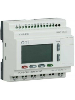 Реле логическое PLR-S. CPU1004(R) 220В AC с экраном ONI PLR-S-CPU-1004R-AC-BE