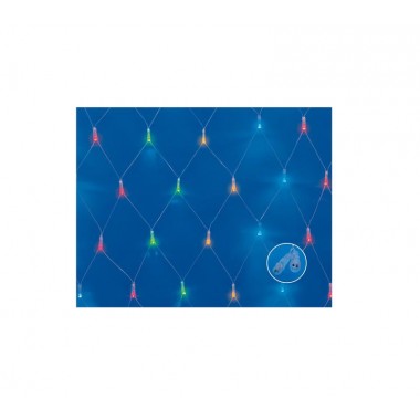 Сетка LED с эффектом мерцания ULD-N1515-96/TTK MULTI IP44 1.5х1.5м соедин. 96 диодов разноцвет. свет провод прозр. Uniel UL-00007218